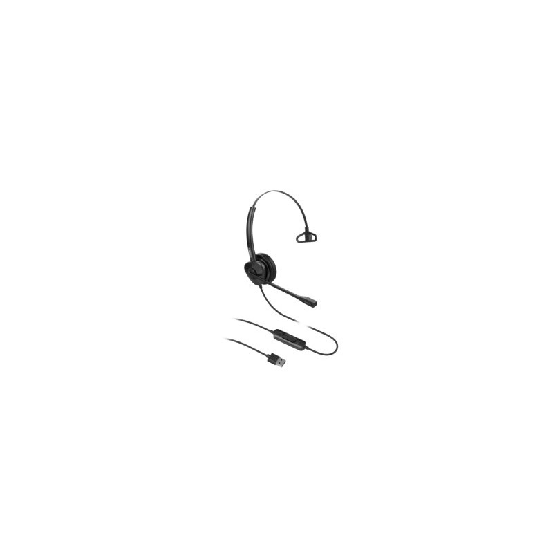 HT301-U auricular y casco Auriculares Alámbrico Diadema Oficina/Centro de llamadas USB tipo A Negro