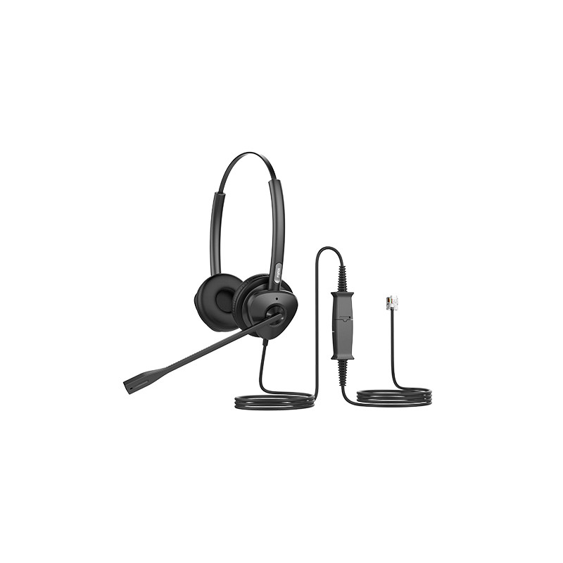 HT302 auricular y casco Auriculares Alámbrico Diadema Oficina/Centro de llamadas USB tipo A Negro