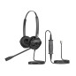 HT302 auricular y casco Auriculares Alámbrico Diadema Oficina/Centro de llamadas USB tipo A Negro