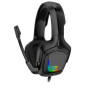 HX601 auricular y casco Auriculares Alámbrico Diadema Juego USB tipo A Negro
