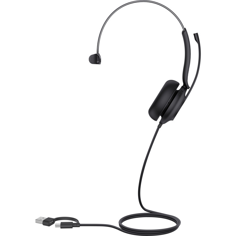 UH35 Mono Teams USB-C/A Auriculares Alámbrico Diadema Llamadas/Música USB Type-C / USB Type-A Negro