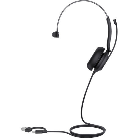 UH35 Mono Teams USB-C/A Auriculares Alámbrico Diadema Llamadas/Música USB Type-C / USB Type-A Negro