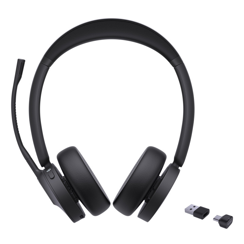 BH70 Dual Teams USB-C/A Headset Auriculares Inalámbrico Diadema Oficina/Centro de llamadas USB Type-C / USB Type-A Bluetooth Negro