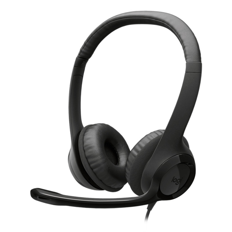 Auriculares con Cable H390 para PC/Portátil, Auriculares Estéreo con Micrófono con Supresión de Ruido, USB-C, Controles en línea, funciona con Chromebook