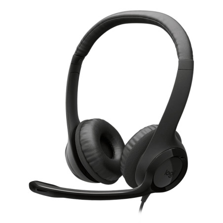 Auriculares con Cable H390 para PC/Portátil, Auriculares Estéreo con Micrófono con Supresión de Ruido, USB-C, Controles en línea, funciona con Chromebook