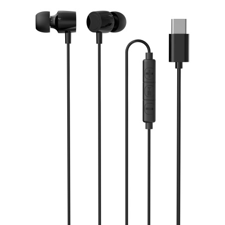 Auriculares tipo C intrauditivos con micro