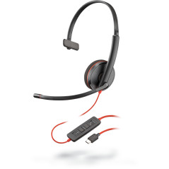 Blackwire C3210 Auriculares Alámbrico Diadema Oficina/Centro de llamadas USB Tipo C Negro