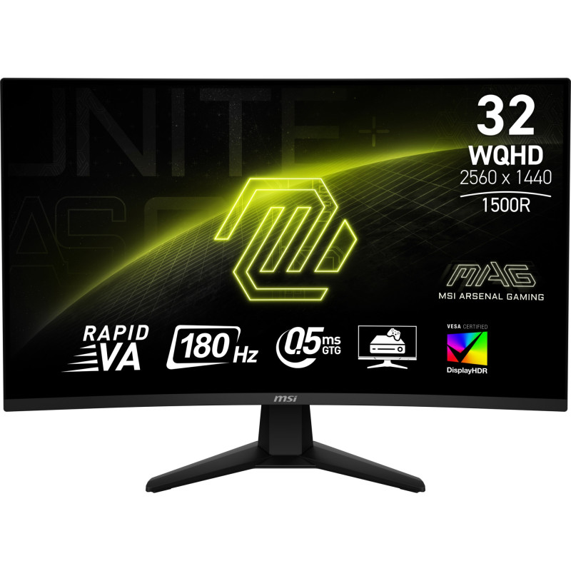 MAG 32CQ6F pantalla para PC 80 cm (31.5) 2560 x 1440 Pixeles Wide Quad HD Negro