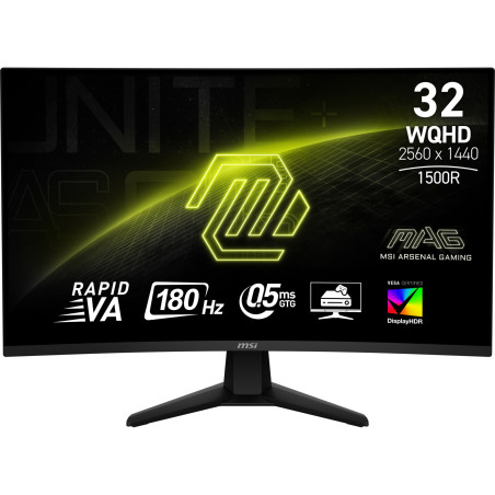 MAG 32CQ6F pantalla para PC 80 cm (31.5) 2560 x 1440 Pixeles Wide Quad HD Negro