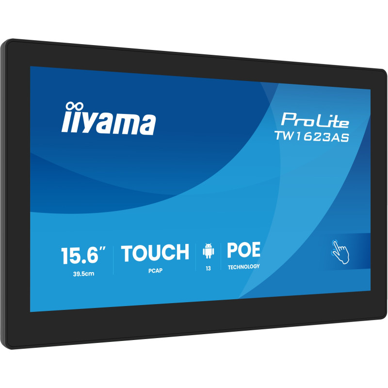 TW1623AS-B3P pantalla para PC 39,6 cm (15.6) 1920 x 1080 Pixeles Full HD LED Pantalla táctil Negro