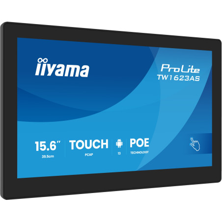TW1623AS-B3P pantalla para PC 39,6 cm (15.6) 1920 x 1080 Pixeles Full HD LED Pantalla táctil Negro