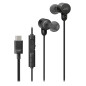 HAFR29UCA Auriculares Alámbrico Dentro de oído Llamadas/Música USB Tipo C Negro