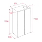 Frigorifico SbS Teka RLF74917, 178x91cm, E, NF, Cr