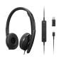 4XD1M39029 auricular y casco Auriculares Alámbrico Diadema USB Tipo C Negro