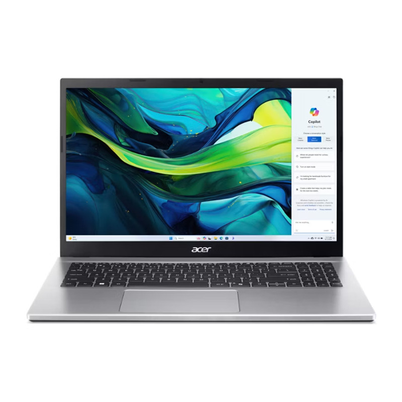 Aspire Go 15 AG15-42P-R682 AMD Ryzen 5 5625U Portátil 39,6 cm (15.6) Full HD 16 GB DDR4-SDRAM 512 GB SSD Wi-Fi 6 (802.11ax) Windows 11 Home Plata