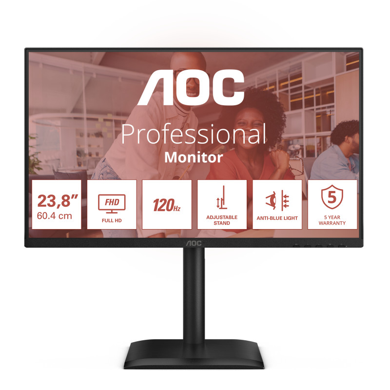 E4 24E4CV pantalla para PC 60,5 cm (23.8) 1920 x 1080 Pixeles Full HD LED Negro