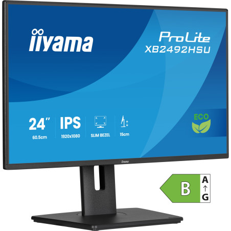 ProLite XB2492HSU-B1 pantalla para PC 60,5 cm (23.8) 1920 x 1080 Pixeles Full HD LED Negro
