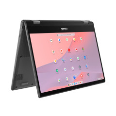 Chromebook CM14 Flip CL1402FM2A-EC0224 - Ordenador Portátil 14 Full HD (MediaTek Kompanio 520, 8GB RAM, 128GB eMMC, ARM Mali-G52 MC2, ChromeOS) Gris Gravidad - Teclado QWERTY español