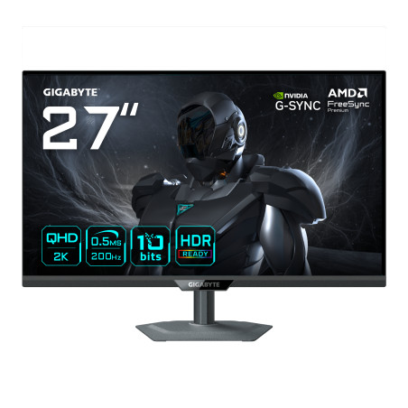 G27Q20 Monitor Gaming 27 QHD - 2560 x 1440, 200Hz, 0.5ms, Compatible con G-Sync, FreeSync Premium, HDR10, HDMI 2.0, DisplayPort 1.4