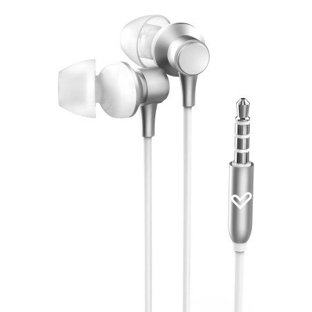 Metallized Auriculares Alámbrico Dentro de oído Llamadas/Música Plata, Blanco