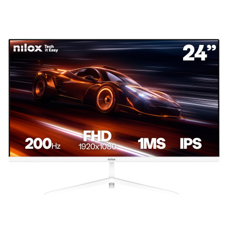 MONITOR 24 IPS 200HZ 1MS HDMI Y DP pantalla para PC 60,5 cm (23.8) 1920 x 1080 Pixeles Full HD LCD Blanco