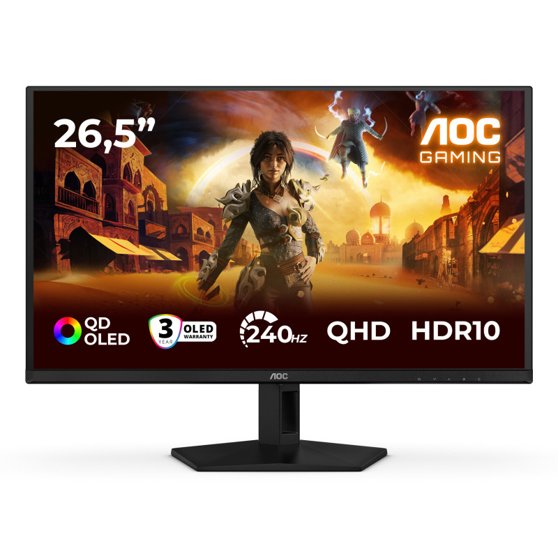 G4 Q27G41ZDF pantalla para PC 67,3 cm (26.5) 2560 x 1440 Pixeles Quad HD QD-OLED Negro, Rojo