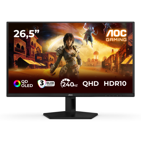 G4 Q27G41ZDF pantalla para PC 67,3 cm (26.5) 2560 x 1440 Pixeles Quad HD QD-OLED Negro, Rojo