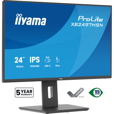 ProLite XB2497HSN-B1 pantalla para PC 60,5 cm (23.8) 1920 x 1080 Pixeles Full HD LED Negro