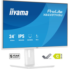 ProLite XB2497HSU-W1 pantalla para PC 60,5 cm (23.8) 1920 x 1080 Pixeles Full HD LED Blanco