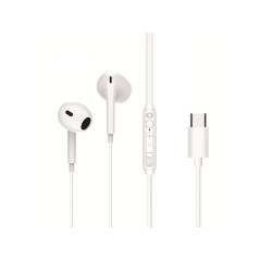 BRENDAN02W auricular y casco Auriculares Alámbrico Dentro de oído Llamadas/Música USB Tipo C Blanco