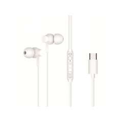 BRENDAN03W auricular y casco Auriculares Alámbrico Dentro de oído Llamadas/Música USB Tipo C Blanco