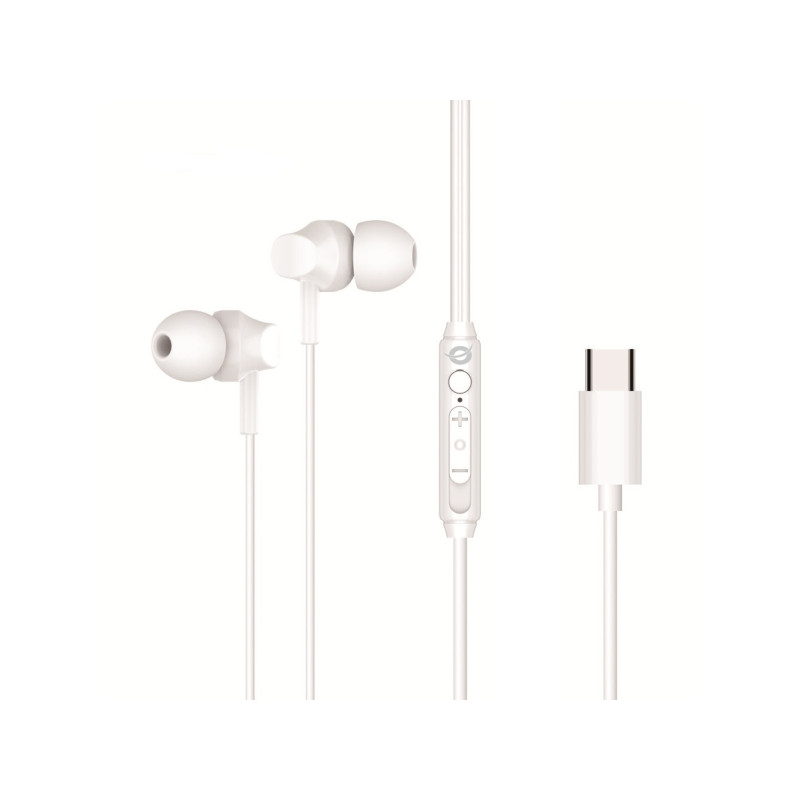BRENDAN03W auricular y casco Auriculares Alámbrico Dentro de oído Llamadas/Música USB Tipo C Blanco