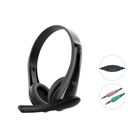 POLONA06B3T auricular y casco Auriculares Alámbrico Diadema Llamadas/Música Negro