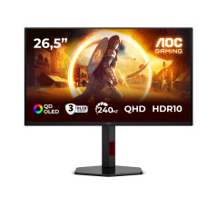 G4 Q27G4ZDR pantalla para PC 67,3 cm (26.5) 2560 x 1440 Pixeles Quad HD QD-OLED Negro, Rojo