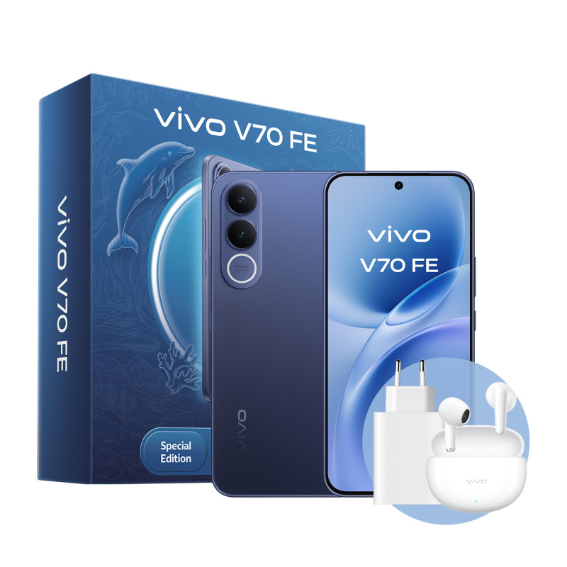 V70 FE + BUD 17,4 cm (6.83) SIM doble Android 16.0 5G USB Tipo C 8 GB 256 GB 7000 mAh Azul