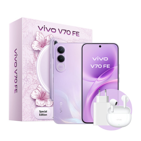 V70 FE + BUD 17,4 cm (6.83) SIM doble Android 16.0 5G USB Tipo C 8 GB 256 GB 7000 mAh Púrpura