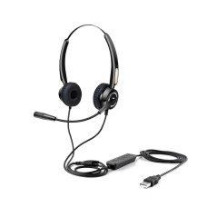 USB HEADSET WITH REMOTE CONTROL Auriculares Alámbrico Diadema USB Type-C / USB Type-A Negro