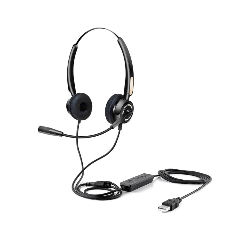 USB HEADSET WITH REMOTE CONTROL Auriculares Alámbrico Diadema USB Type-C / USB Type-A Negro