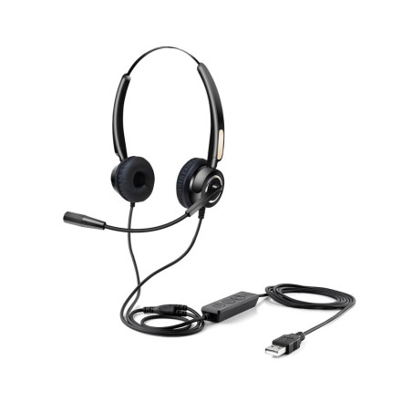 USB HEADSET WITH REMOTE CONTROL Auriculares Alámbrico Diadema USB Type-C / USB Type-A Negro