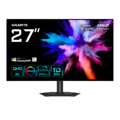 GO27Q24G Monitor Gaming OLED 27 2K QHD - 2560 x 1440, 240Hz, 0.03ms, 275 cd/m², FreeSync Premium, G-Sync Compatible, HDMI 2.1, DisplayPort 1.4