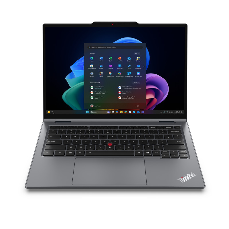 ThinkPad X1 2-in-1 Gen 11 Aura Edition Copilot+ PC Intel Core Ultra 5 325 Híbrido (2-en-1) 35,6 cm (14) Pantalla táctil WUXGA 32 GB LPDDR5x-SDRAM 512 GB SSD Wi-Fi 7 (802.11be) Windows 11 Pro Español Gris