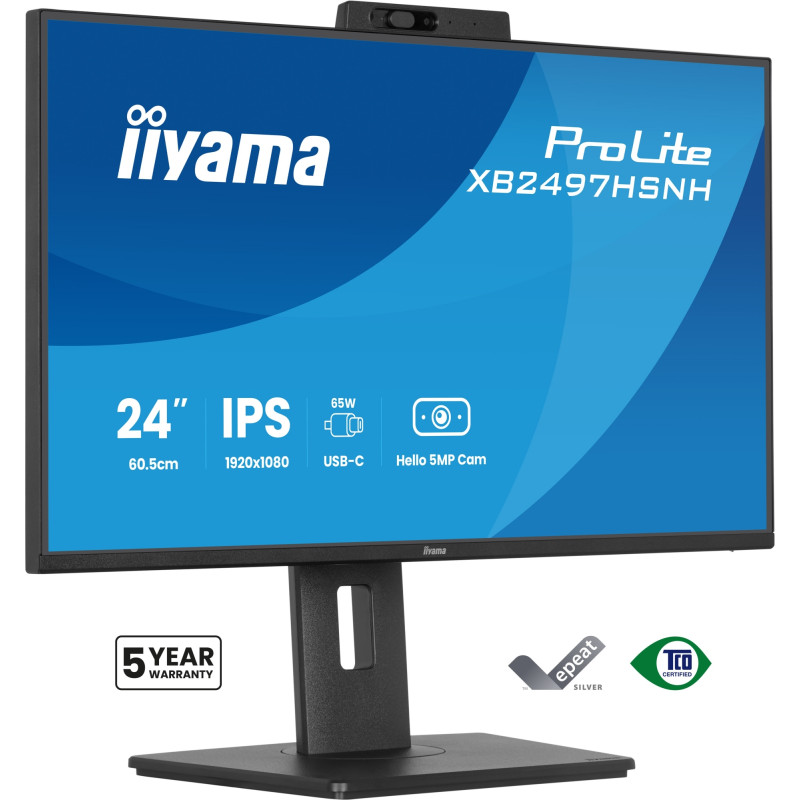 ProLite XB2497HSNH-B1 24IN IPS LCD 4MS 1920X1080 350CD/M2 HDMI/DP/USB 2 pantalla para PC 60,5 cm (23.8) 1920 x 1080 Pixeles Full HD Negro