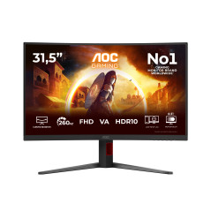 G4 C32G4Z pantalla para PC 80 cm (31.5) 1920 x 1080 Pixeles Full HD LCD Negro, Rojo