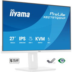 ProLite XB2797QSNP-W1 pantalla para PC 68,6 cm (27) 2560 x 1440 Pixeles Quad HD LCD Blanco