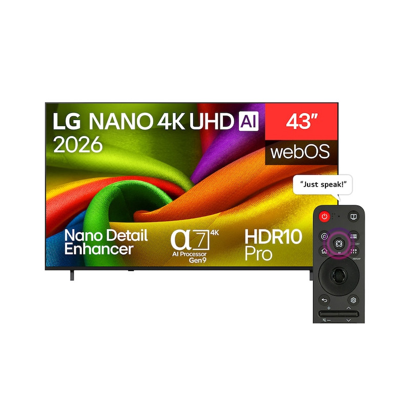 NANO 4K UHD AI 43NU850B6LA 109,2 cm (43) 4K Ultra HD Smart TV Wifi Negro