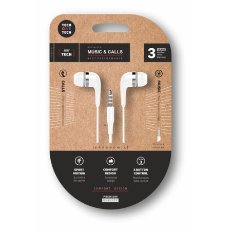 AURICULARES TECHONE BOTON JACK BLANCO