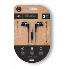 AURICULARES TECHONE BOTON JACK NEGRO