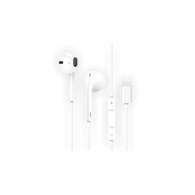 AURICULARES TECHONE BOTON LIGHTNING BLAN