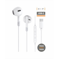 AURICULARES TECHONE BOTON USB-C BLANCO