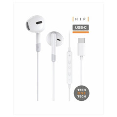 AURICULARES TECHONE BOTON USB-C BLANCO